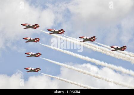 Patrulla Aguile aerobatic team display Foto Stock