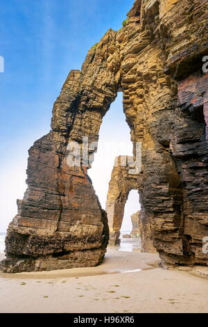 Spiaggia di cattedrali, Praia come Catedrais, Ribadeo, Spagna Foto Stock