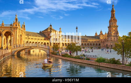 Plaza de Espana - Siviglia, in Andalusia, Spagna Foto Stock