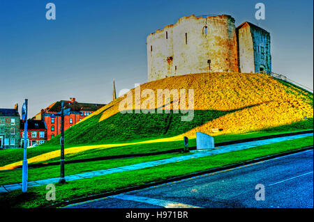 Clifford Tower, York Foto Stock