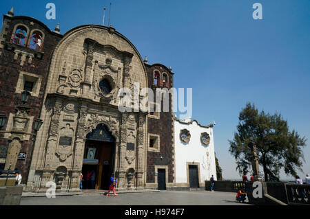 Iglesia del Cerrito in cima ad una collina a la Basilica de Nuestra Senora de Guadalupe, Città del Messico, Messico Foto Stock