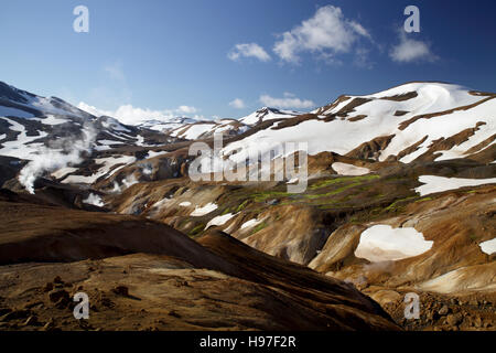Kerlingarfjoll o Ogress' montagne,riolite montagne, una montagna vulcanica gamma situato nelle Highlands di Islanda Foto Stock