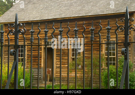 Recinto recinto per casale, John Brown Farm sito storico dello Stato, Adirondack Forest Preserve, New York Foto Stock