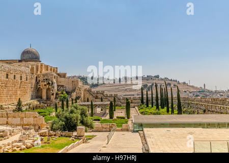 Salomone il tempio e la Moschea di Al-Aqsa Gerusalemme Foto Stock