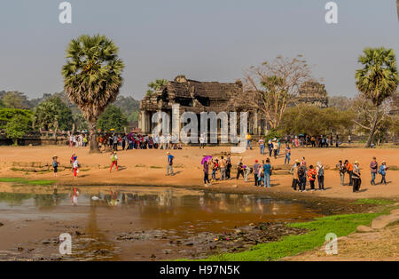 Visita turistica di Angor Wat in Siem Reap Cambogia Foto Stock