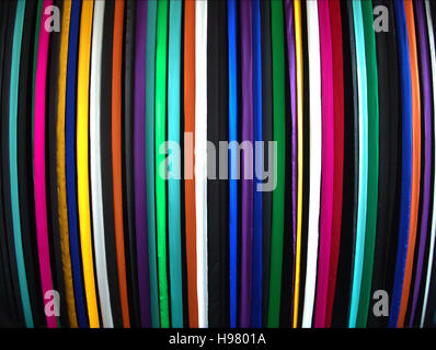 Candy stripe bordi materiale rainbow Foto Stock