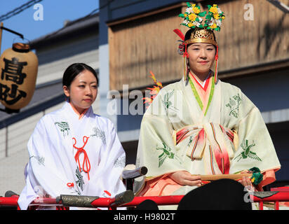 Giappone, Kawagoe, festival, processione, persone Foto Stock