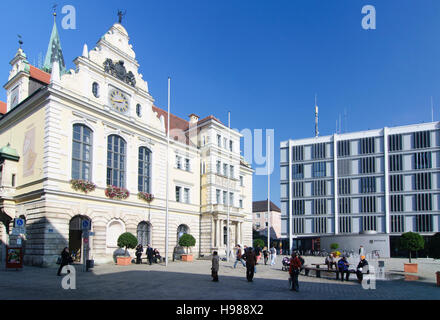 Ingolstadt: il vecchio e il Nuovo Municipio di Alta Baviera, Baviera, Baviera, Baviera, Germania Foto Stock