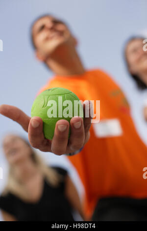 Giocatore di bocce Foto Stock