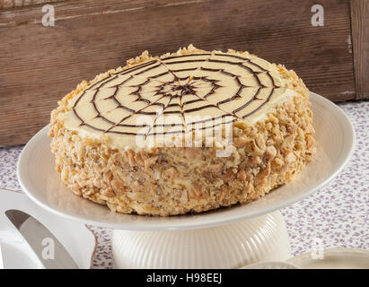 In casa Esterhazy torta, originariamente dall'Ungheria. Foto Stock