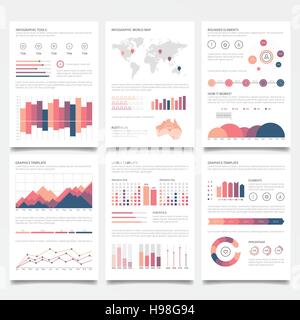 Una infografica brochure. Illustrazione vettoriale EPS 10 Illustrazione Vettoriale