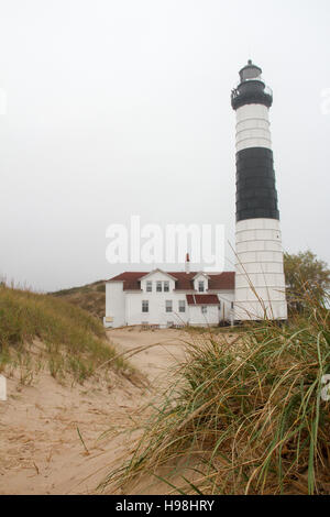 Big Sable Point Lighthouse situato in Ludington, Michigan, sul Lago Michigan Foto Stock