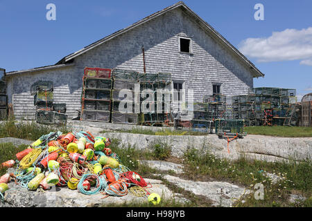 Lobster Pot nel villaggio di pescatori di Peggy's Cove in Nova Scotia, Canada. Foto Stock