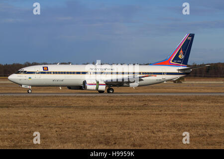 Stoccarda/Germania Marzo 14, 2016: Boeing 737 da Thai Air Force all'Aeroporto di Stoccarda. Foto Stock