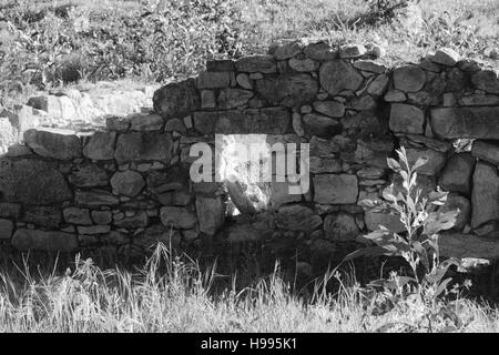 Kaukana, resti di epoca romana e la città medievale di Santa Croce Camerina. Sicilia Foto Stock