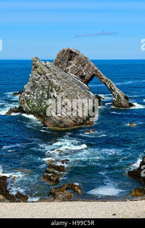 Bow Fiddle Rock, Portknockie, Moray Firth, Scozia, Gran Bretagna Foto Stock