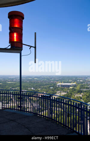 Germania, la zona della Ruhr, vista dalla torre della televisione Florian al Westfalen Park al Signal Iduna Park Foto Stock