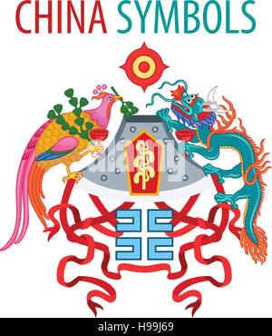Illustrazione dei vettori di dodici simboli emblema nazionale Illustrazione Vettoriale