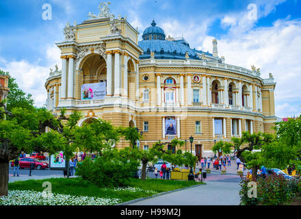 La Nazionale di Odessa Teatro Accademico di Opera e Balletto è il più notevole punto di riferimento della città Foto Stock