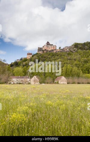 Castelnaud La Chapelle in Dordogne area della Francia. Foto Stock