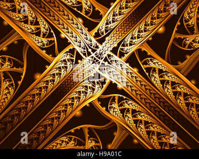 Abstract bande intrecciate - generati digitalmente immagine Foto Stock