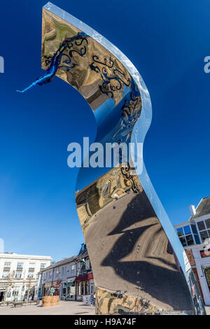 Scultura d'onda blackpool Foto Stock