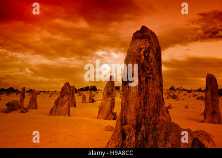 Deserto Pinnacles in Australia Occidentale Foto Stock