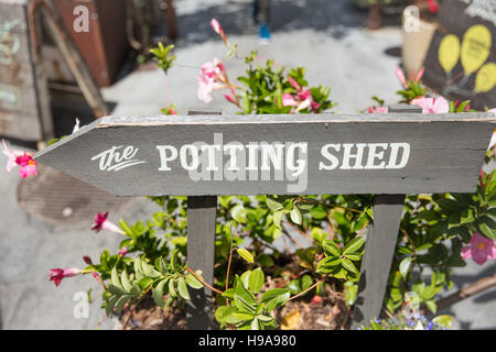 Un "Potting Shed' segno a motivi, Alessandria a Sydney Foto Stock