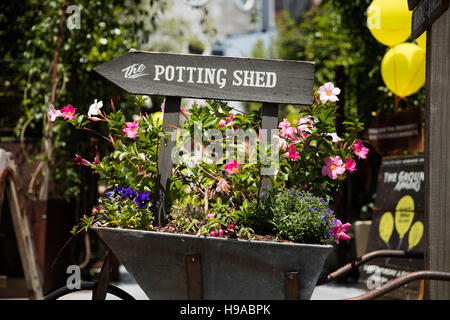 Un "Potting Shed' segno a motivi, Alessandria a Sydney Foto Stock