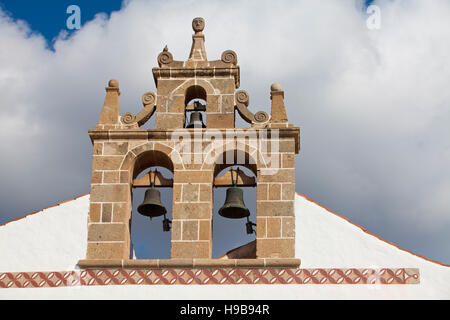 Campanile della chiesa, Plaza de Espana, Adeje, Tenerife, Spagna Foto Stock