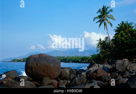 Costa di Tulamben, Bali, Indonesia Foto Stock