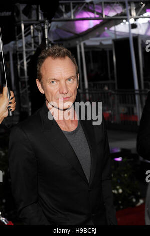 Il cantante Sting arriva a 2016 American Music Awards al teatro di Microsoft per il mese di novembre 20, 2016 a Los Angeles, California. Foto Stock