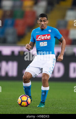 Udine, Italia. Xix Nov, 2016. Allan (Napoli) Calcio/Calcetto : Italiano 'Serie A' match tra Udinese 1-2 SSC Napoli in Dacia Arena di Udine, Italia . © Maurizio Borsari/AFLO/Alamy Live News Foto Stock