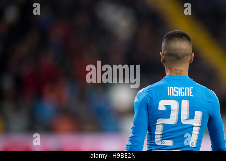 Udine, Italia. Xix Nov, 2016. Lorenzo Insigne (Napoli) Calcio/Calcetto : Italiano 'Serie A' match tra Udinese 1-2 SSC Napoli in Dacia Arena di Udine, Italia . © Maurizio Borsari/AFLO/Alamy Live News Foto Stock