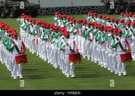 Città del Messico. Xxi Nov, 2016. Musicisti messicani eseguire durante celebrazioni del 106ª anniversario della rivoluzione messicana nel Campo di Marte 20,2016 novembre a Città del Messico. Presidente Enrique Peña Nieto presentato promozioni e premi per i membri delle Forze Armate come parte dell'evento. Credito: Planetpix/Alamy Live News Foto Stock