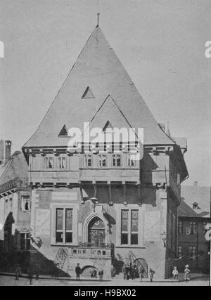 Il Gildehaus, corporazioni house, a Goslar, Repubblica federale di Germania nell'anno 1600, Medioevo, illustrazione storico Foto Stock