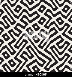 Vector Seamless linee Maze modello geometrico Illustrazione Vettoriale