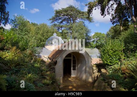 La Swiss Garden casa di vetro a Shuttleworth Foto Stock