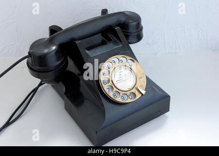 Un vecchio stile di manopola telefono. Foto Stock