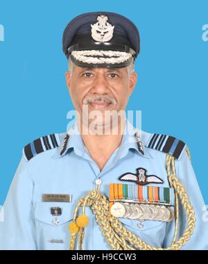 Indian Maresciallo dell'aria N.J.S. Dhillon, Senior Air Staff Officer, Western Air Command, luglio 31, 2016 a New Delhi, India. Foto Stock