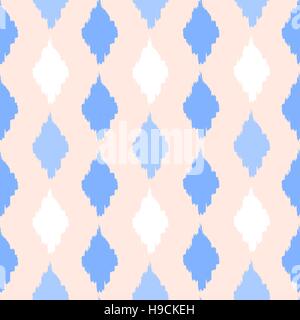 Disegnata a mano perfetta rombi pattern in rosa pastello, lavanda, viola e bianco. Tessile moderno, wall art, la carta di avvolgimento, wallpaper design. Illustrazione Vettoriale