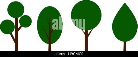 GrenTree set di icone Illustrazione Vettoriale