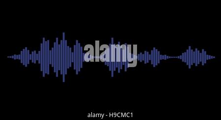Blue onde sonore Illustrazione Vettoriale