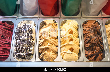 Sapori misti gelato -- gelato italiano Foto Stock