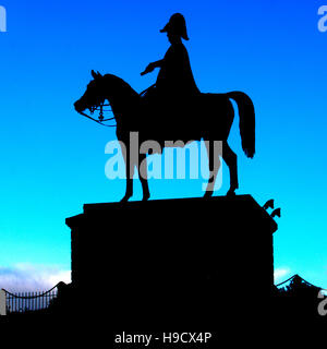 Statua di Wellington al Round Hill, Aldershot, Hampshire, Inghilterra, Regno Unito. Foto Stock