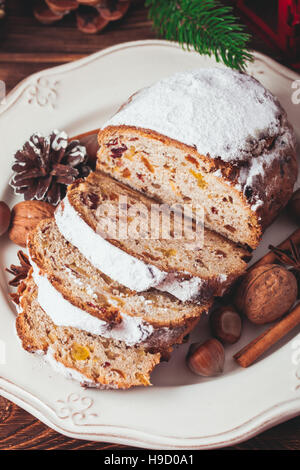 Torta di Natale - Lo Stollen Foto Stock