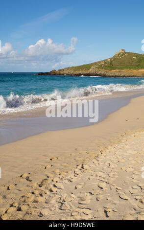 Porthmeor beach in St Ives, Cornwall Inghilterra. Foto Stock