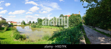 Kirchberg am Walde: Chiesa e Schloss castello di Kirchberg, Waldviertel, Niederösterreich, Austria Inferiore, Austria Foto Stock