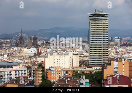 Paesaggio urbano di Barcellona in Catalogna, Spagna Foto Stock