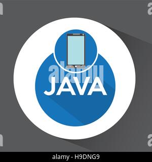 Smartphone web programmazione java illustrazione vettoriale EPS 10 Illustrazione Vettoriale